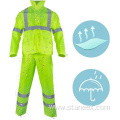 Oem Service Security Waterproof Traffic High Vis Raincoat